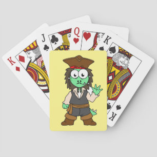 Illustration av en Stegosaurus Pirat, Jack Sparrow Casinokort