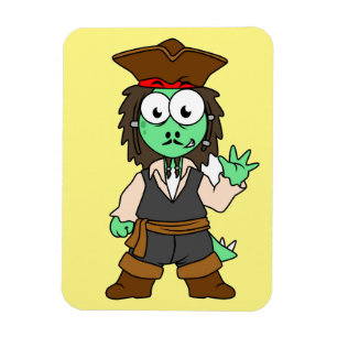Illustration av en Stegosaurus Pirat, Jack Sparrow Magnet