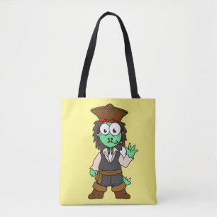 Illustration av en Stegosaurus Pirat, Jack Sparrow Tygkasse