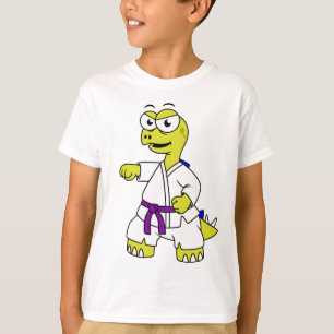 Illustration av en Stegosaurus Practicing Karate. T Shirt