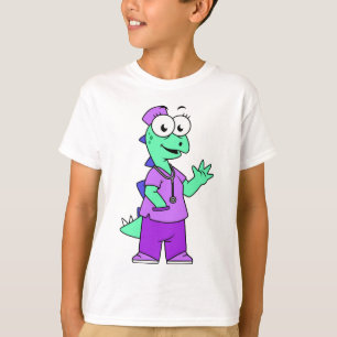 Illustration av en Stegosaurus sjuksköterska. T Shirt