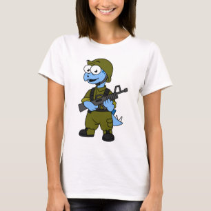 Illustration av en Stegosaurus soldat. T Shirt