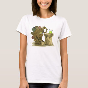 Illustration av en Stegosaurus som dricker en dryc T Shirt