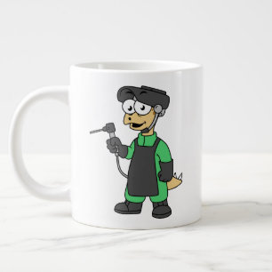 Illustration av en Stegosaurus Welder. Jumbo Mugg