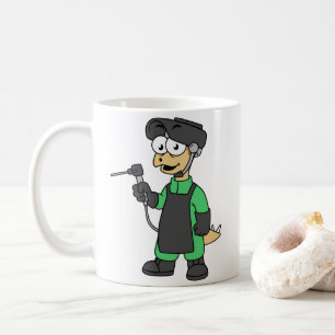 Illustration av en Stegosaurus Welder. Kaffemugg