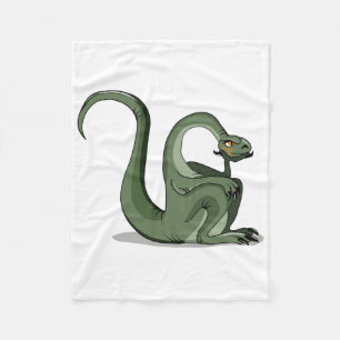 Illustration av en Tecknad Brontosaurus tankning. Fleecefilt