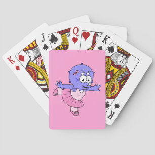 Illustration av en Triceratops Ballet Dancer. Casinokort