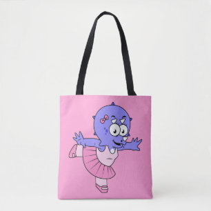 Illustration av en Triceratops Ballet Dancer. Tygkasse