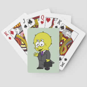 Illustration av en Triceratops Business. Casinokort