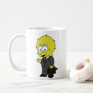 Illustration av en Triceratops Business. Kaffemugg