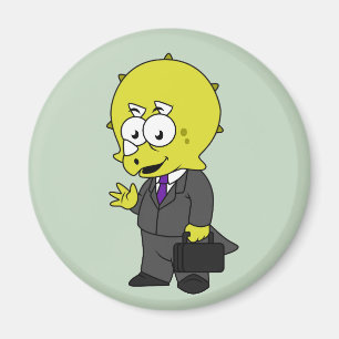 Illustration av en Triceratops Business. Magnet