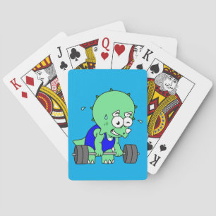 Illustration av en triceratops lyktvikt. casinokort