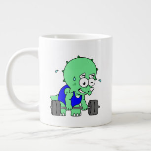 Illustration av en triceratops lyktvikt. jumbo mugg