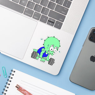 Illustration av en triceratops lyktvikt. klistermärken