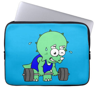 Illustration av en triceratops lyktvikt. laptop fodral