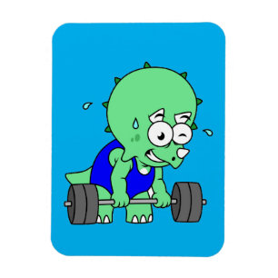 Illustration av en triceratops lyktvikt. magnet