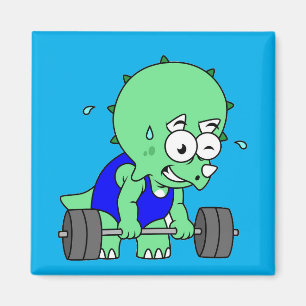 Illustration av en triceratops lyktvikt. magnet