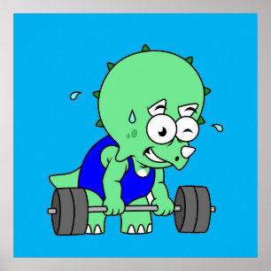 Illustration av en triceratops lyktvikt. poster