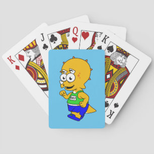 Illustration av en Triceratops-Springer. Casinokort