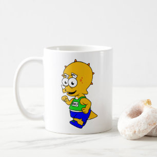Illustration av en Triceratops-Springer. Kaffemugg