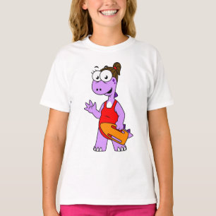 Illustration av en Tyrannosaurus Rex Lifeguard. T Shirt