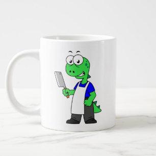 Illustration av en Tyrannosaurus Rex-slaktare. Jumbo Mugg