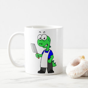 Illustration av en Tyrannosaurus Rex-slaktare. Kaffemugg