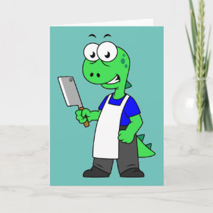 Illustration av en Tyrannosaurus Rex-slaktare. Kort