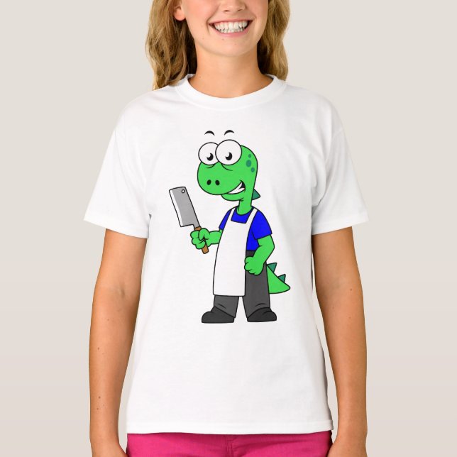 Illustration av en Tyrannosaurus Rex-slaktare. T Shirt (Framsida)