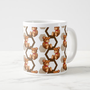 illustration av en uppsättning nallar på vitt jumbo mugg