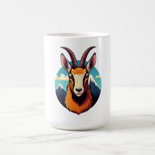 Illustration av ett gems huvud kaffemugg