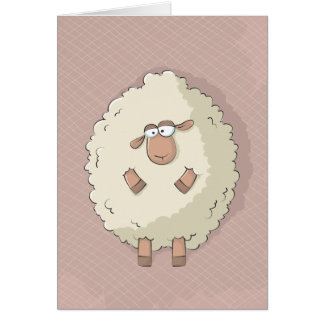 Illustration av ett gulligt och roligt jätte- får hälsningskort
