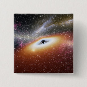 Illustration av ett supermassive svart hål knapp