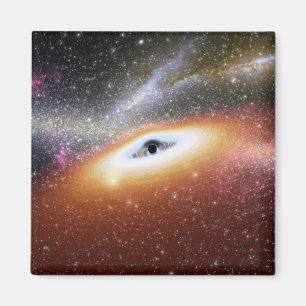 Illustration av ett supermassive svart hål magnet