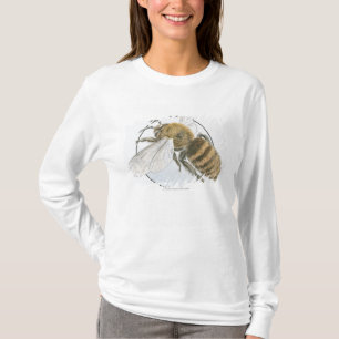 Illustration av européhonungbiet tee shirt