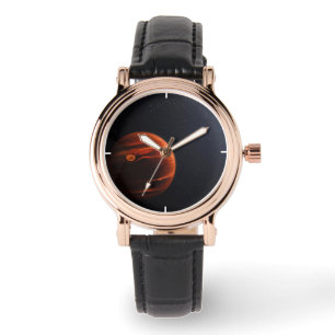 Illustration av exoplanet VHS 1256 B och dess stjä Armbandsur