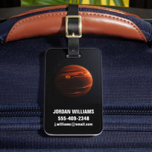 Illustration av exoplanet VHS 1256 B och dess stjä Bagagebricka