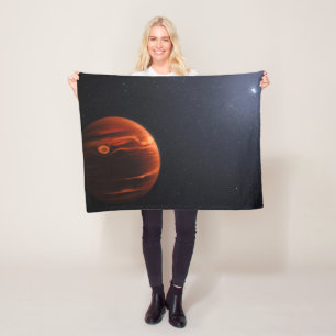Illustration av exoplanet VHS 1256 B och dess stjä Fleecefilt