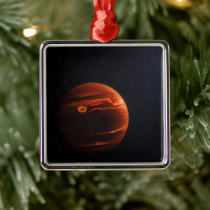 Illustration av exoplanet VHS 1256 B och dess stjä Julgransprydnad Metall