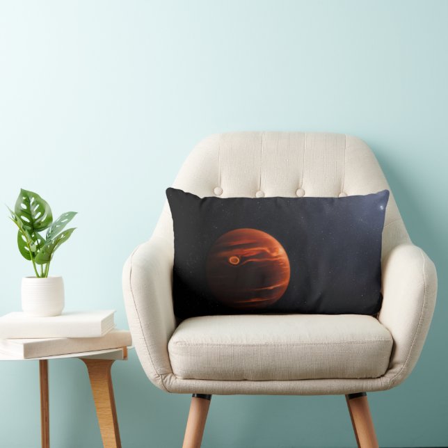 Illustration av exoplanet VHS 1256 B och dess stjä Lumbarkudde (Stol)