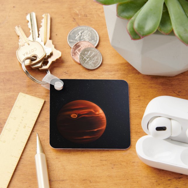 Illustration av exoplanet VHS 1256 B och dess stjä Nyckelring (Skrivbord)