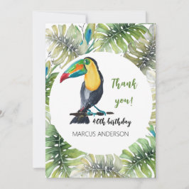 Illustration av exotisk vattenfärg för Toucan Exot Tack Kort
