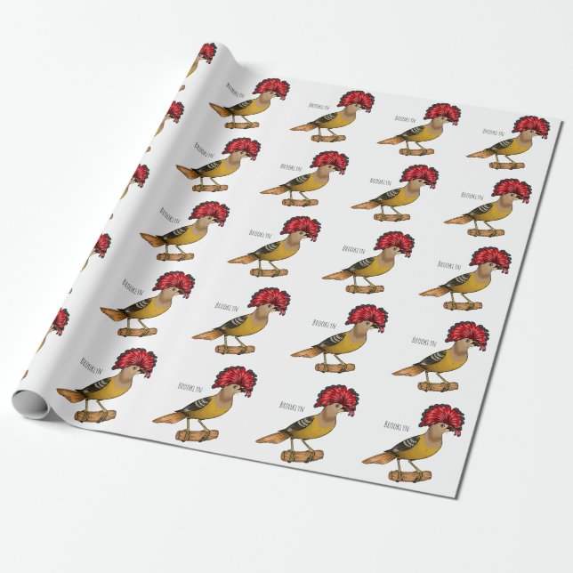 illustration av fågelfåglarnas tecknad för royal presentpapper (Utrullad)