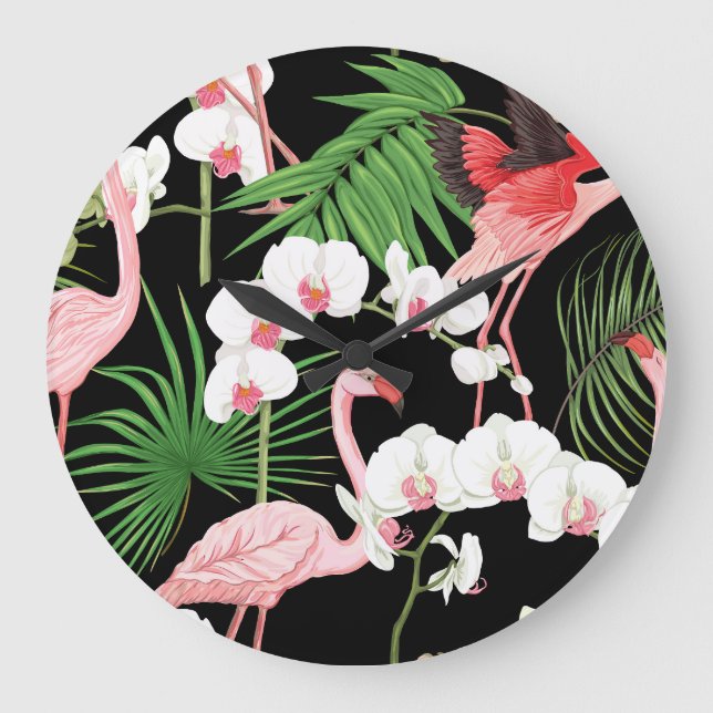 Illustration av Färgaden för tropiska växter Stor Klocka (Framsida)