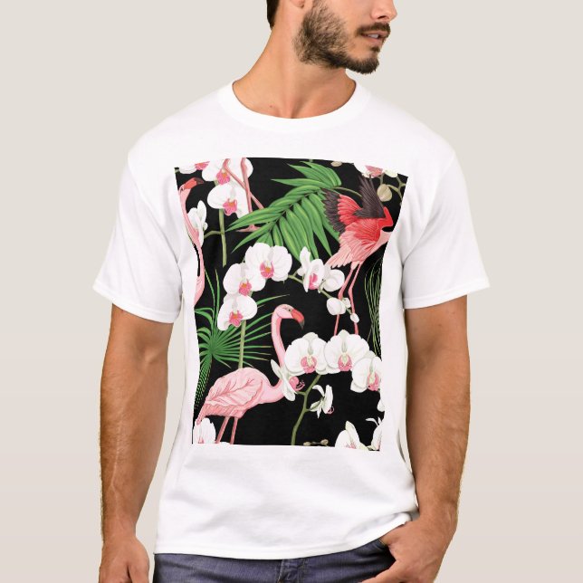 Illustration av Färgaden för tropiska växter T Shirt (Framsida)