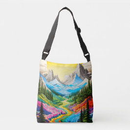 Illustration av färgämnet Valley Axelväska