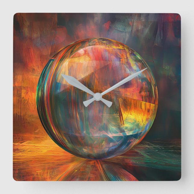 Illustration av färglöst område fyrkantig klocka (Framsida)