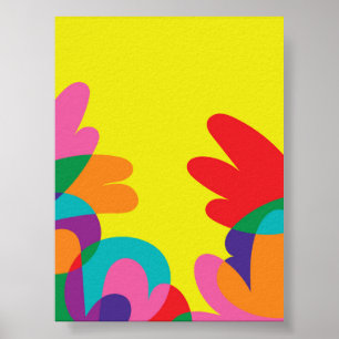 Illustration av färgstark Abstrakt - Vibrant Bot Poster