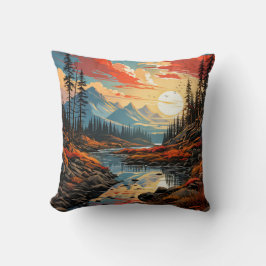 Illustration av färgstark kanal från hösten kudde