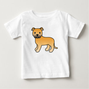 Illustration av Fawn Staffordshire Bull Terrier Hu T-shirt